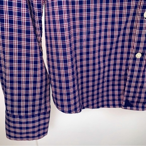 UNTUCKit Blue Red Plaid Performance Button Up Dress Shirt  Men's sz S - Picture 4 of 7
